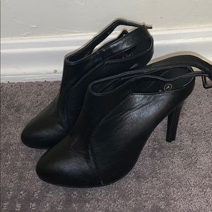Black stiletto booties